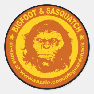 Adesivo BIGFOOT & SASQUATCH www.Zazzle.com/LifeguardShack
