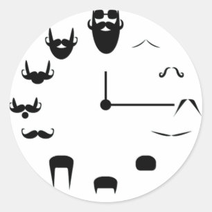 Adesivo Bigode Clockface