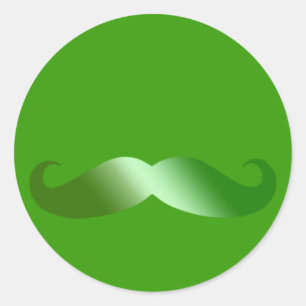 Adesivo Bigode verde do irlandês do bigode