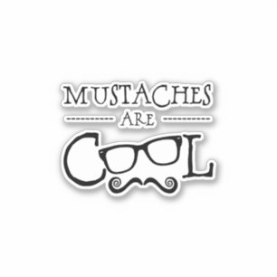 Adesivo Bigodes Óculos Legais