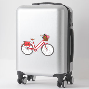 Adesivo Bike Flor - Vermelho