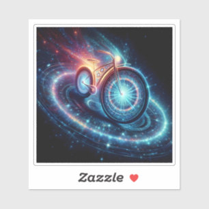 Adesivo Bike Futurística no Espaço Cósmico