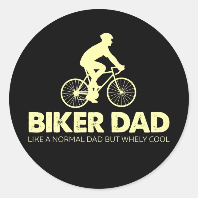 Adesivo Biker Dad Like A Normal Dad Cycling Biking (Frente)