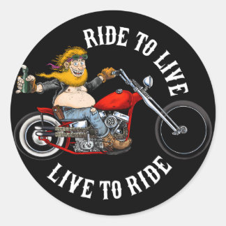 Adesivo biker motard ride to live