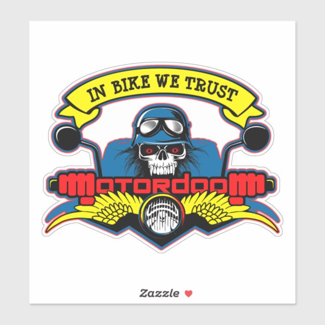 Adesivo Biker Motorcycle Rider Bike Moto Club (Folha)