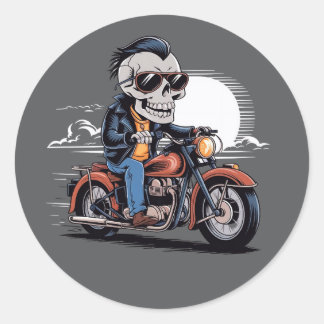 Adesivo Biker Skull Rider Sticker