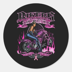 Adesivo Bikers Contra A Luta Do Cancer Da Mama Por Uma Esp