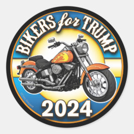 Adesivo Bikers For Trump 2024 - Patriotic Cycling