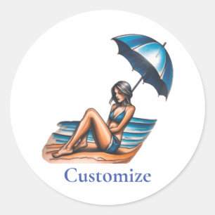 Adesivo Bikini Girl Beach Nápoles Thunder_Cove