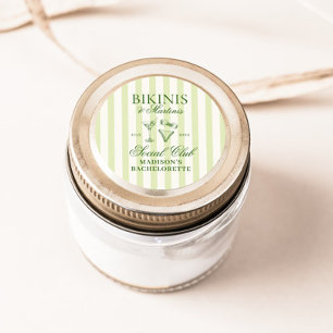 Adesivo Bikinis & Martinis Verde Striped