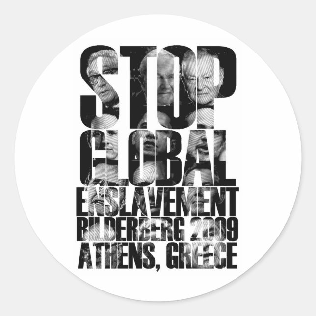 Adesivo Bilderberg (Guerra ANTI-NWO) (Frente)