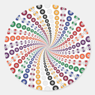 Adesivo Bilhar/espiral bolas de piscina: