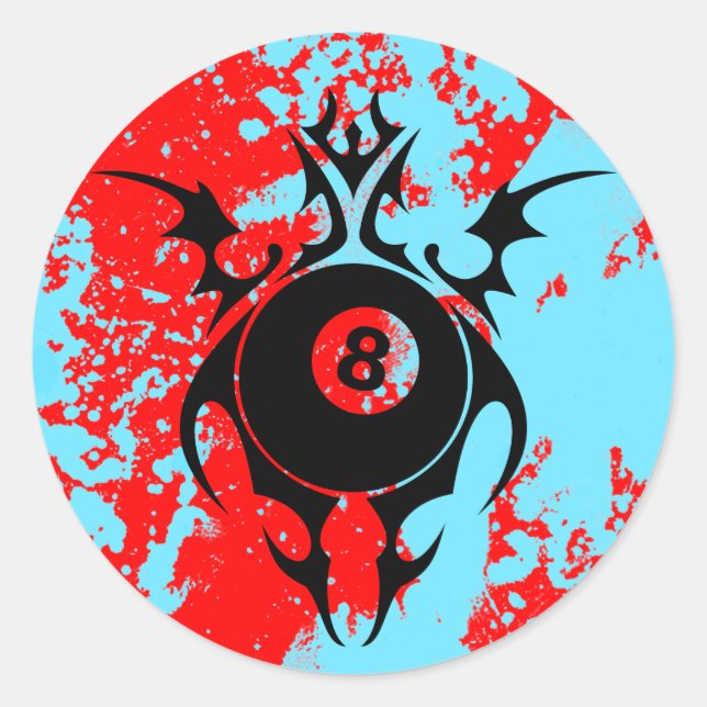 Adesivo bilhar, tribal. (Frente)