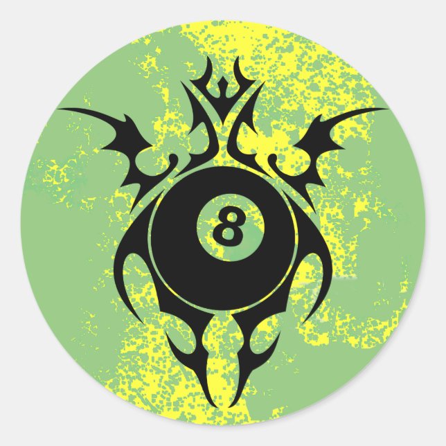 Adesivo bilhar, tribal. (Frente)