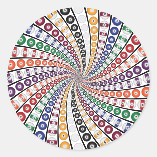 Adesivo Bilhares / Bolas de Piscina Vortex: (Frente)