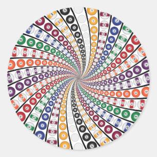 Adesivo Bilhares / Bolas de Piscina Vortex: