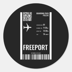 Adesivo Bilhete de Passagem da Companhia Aérea de Bordo Fr
