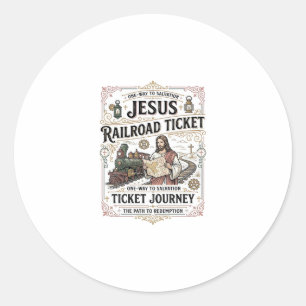 Adesivo Bilhete de Trem Jesus Jornada Bilhete de Trem Jesu