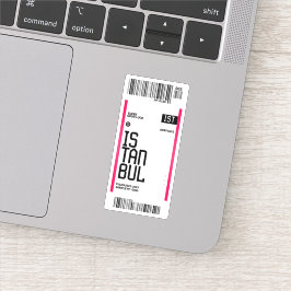 Adesivo Bilhete de Viagem Istambul