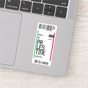 Adesivo Bilhete de Viagem Palestina