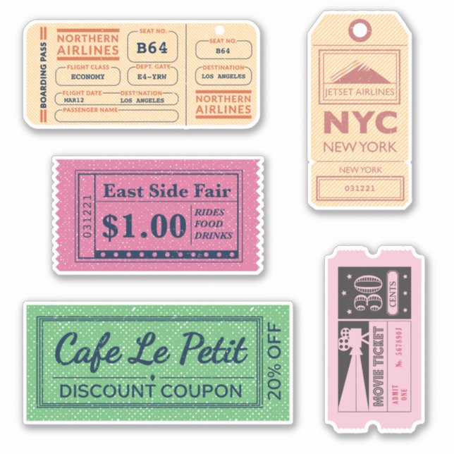 Adesivo bilhetes de cinema legal (Frente)