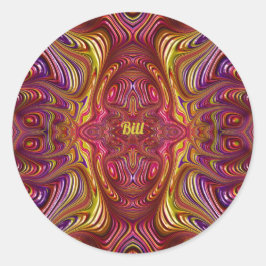Adesivo BILL ~ Design Fractal Multicolorido ~