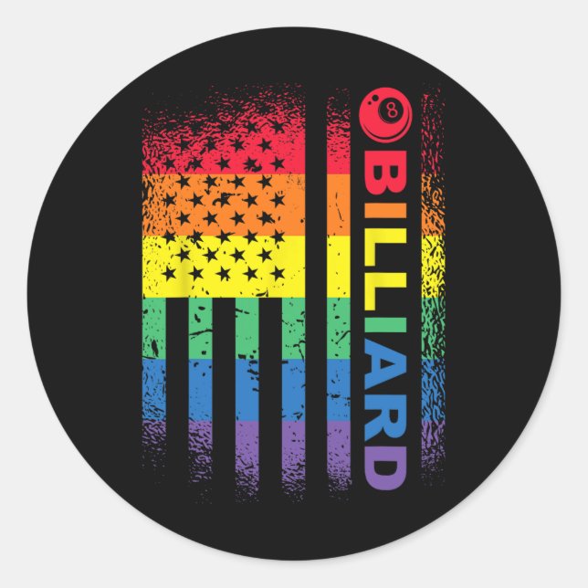 Adesivo Billiard 8ball Piscina Billiard American Flag - Bi (Frente)