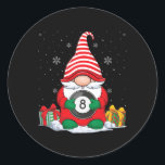 Adesivo Billiard Ball Christmas Gnomos Cute Billiard Ball<br><div class="desc">Billiard Ball Christmas Gnomos Cute Billiard Ball Lover</div>