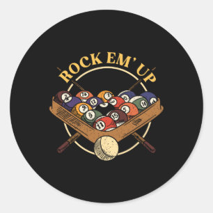 Adesivo Billiard Ball Rack Stick Cue Billiard Player Snoo