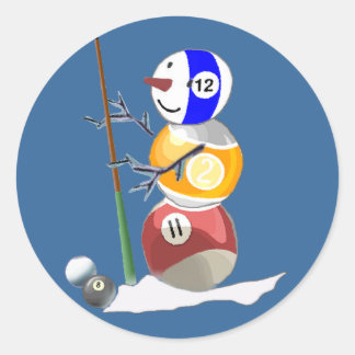 Adesivo Billiard Ball Snowman
