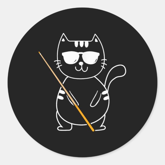 Adesivo Billiard Cat - Piscina de 8 bolas do Billiard Play (Frente)
