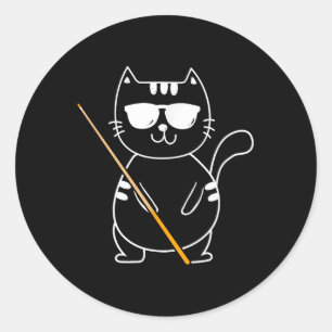 Adesivo Billiard Cat - Piscina de 8 bolas do Billiard Play
