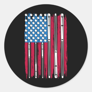 Adesivo Billiard E A Bandeira Americana Feitas Para Uma Pi