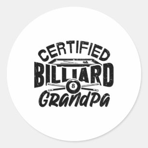 Adesivo Billiard Grandpa Piscina Billiard Player F