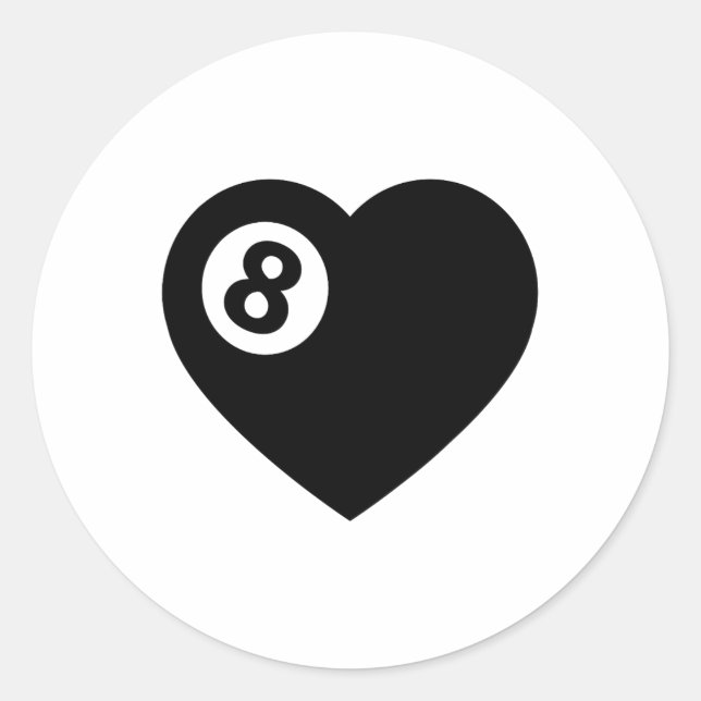 Adesivo Billiard Heart Piscina Player Poll Bal (Frente)