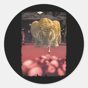 Adesivo Billiard Snooker Cue Sports Tiger Player