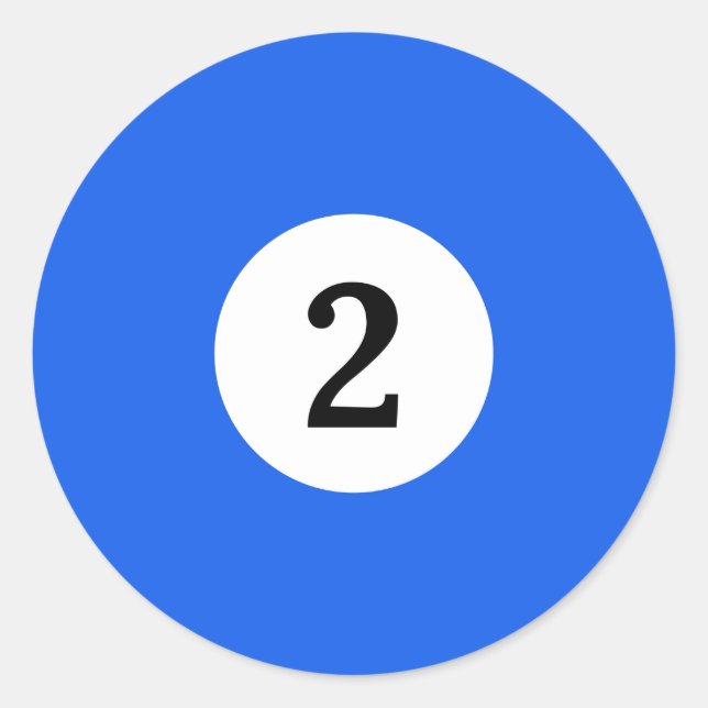 Adesivo Billiard Solid Blue Ball 2 (Frente)