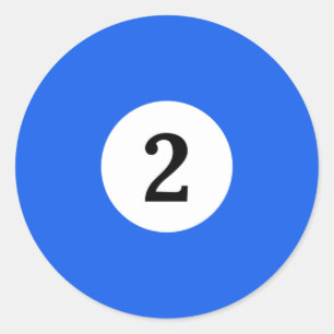 Adesivo Billiard Solid Blue Ball 2