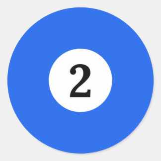 Adesivo Billiard Solid Blue Ball 2