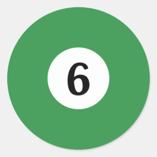 Adesivo Billiard Solid Green Ball 6