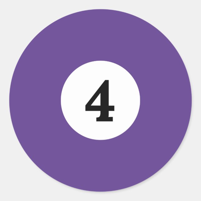 Adesivo Billiard Solid Purple Ball 4 (Frente)
