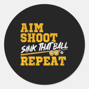 Adesivo Billiards Aim Shoot Sink Que Bola Repete A Piscina