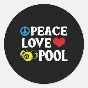 Adesivo Billiards Camisa Engraçada Paz Piscina Cotação P