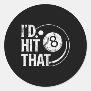 Adesivo Billiards Engraçado Id Atingiu A Oitava Jogada De