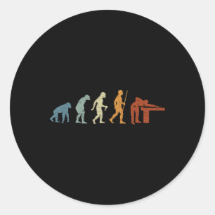 Adesivo Billiards Evolution Billiard Player Retro Vintage
