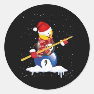 Adesivo Billiards Feliz Natal Snowman com Mesa Piscina