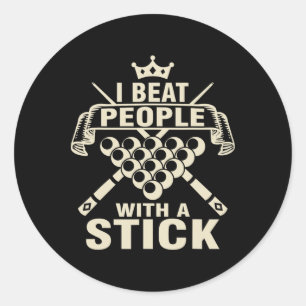 Adesivo Billiards Lover I Bater Pessoas Com Uma Pl De Pisc