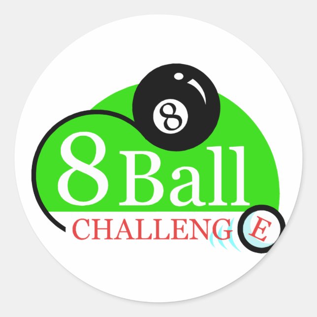 Adesivo Billiards Oferece Presentes de Piscina (Frente)