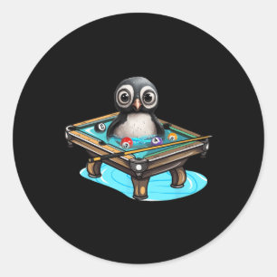 Adesivo Billiards Penguin Hustler Piscina Snooker Jogando