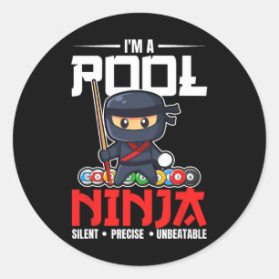 Adesivo Billiards Piscina Ninja 8 Ball Homens Engraçados M